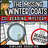 Winter reading comprehension passage activity for grades 3-6