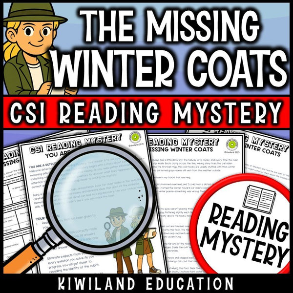 Winter reading comprehension passage activity for grades 3-6