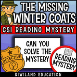 No-prep winter reading comprehension worksheet with answer key