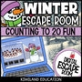 Counting to 20 Winter digital escape room for Grades K-1