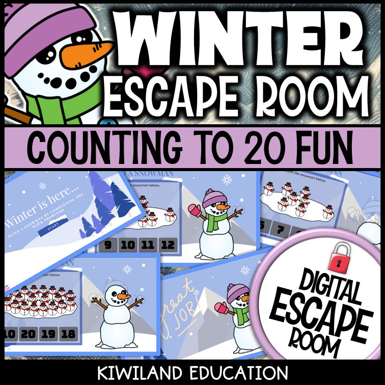 Winter counting escape room puzzle screen