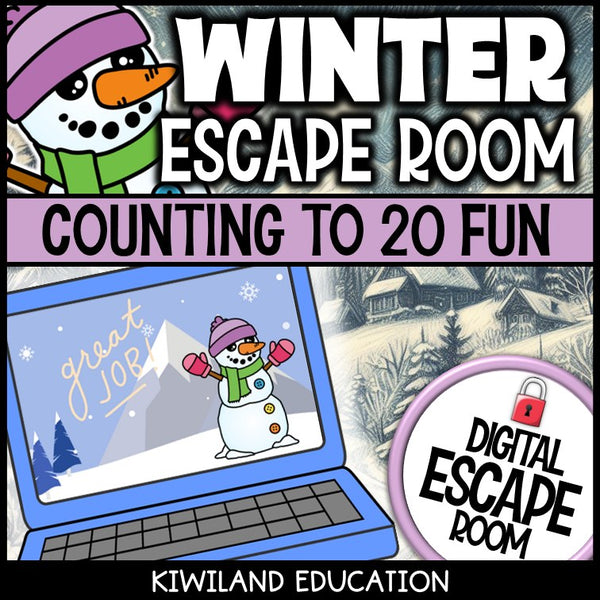 Winter counting escape room number lock