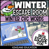 Winter phonics escape room code lock
