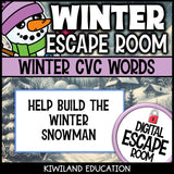 Winter phonics escape room preview