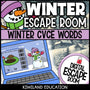CVCe Words Winter digital escape room for Grades 1-2