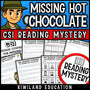 Winter reading mystery hot chocolate case cover for grades 3-6