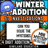 Winter math centers early finishers sub plans