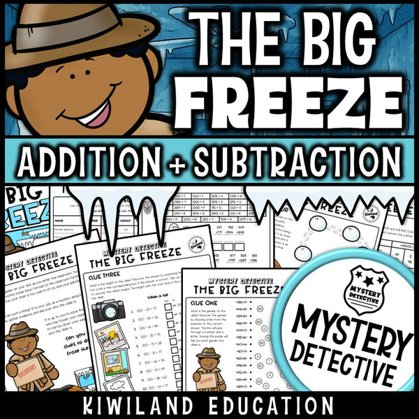 Winter mystery detective addition and subtraction 1