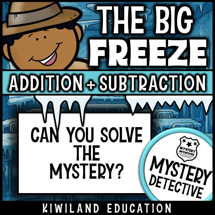 Winter mystery detective addition and subtraction 4