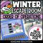 Order of Operations Winter digital escape room for Grades 4-7
