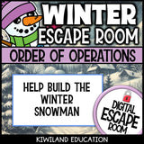 Winter order of operations escape room preview