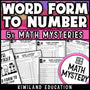 Word form to standard form math mystery worksheets for 2nd grade