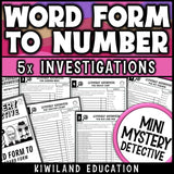 Word form to standard form mystery detective worksheets 2nd grade