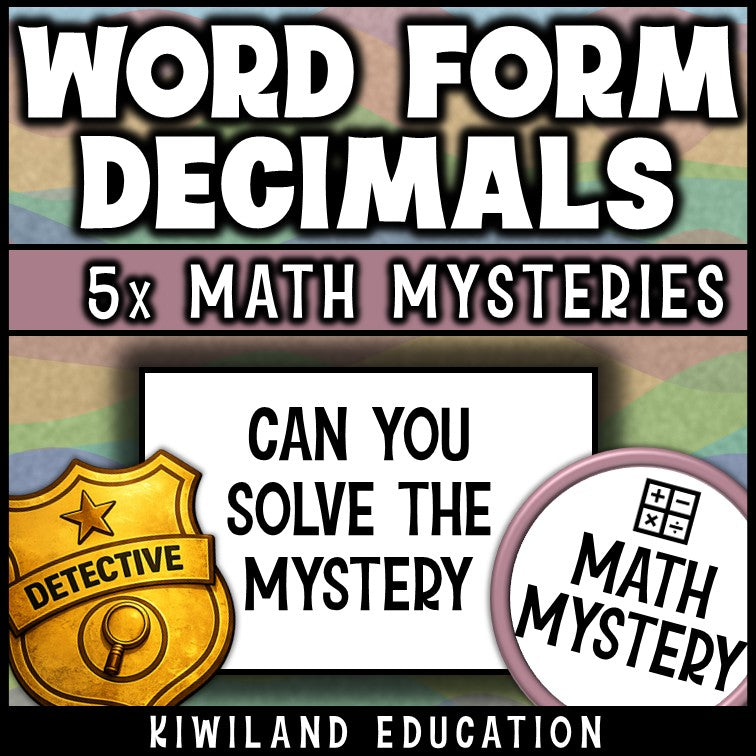 Writing decimals in words math mystery for early finishers, grades 4-6