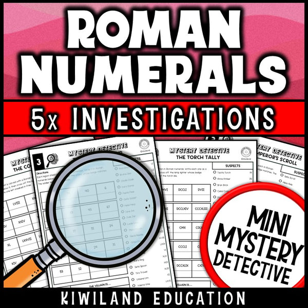 Writing numbers as roman numerals detective activity morning work