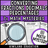 Writing percentages as fractions in simplest form, math centers activity with answer keys