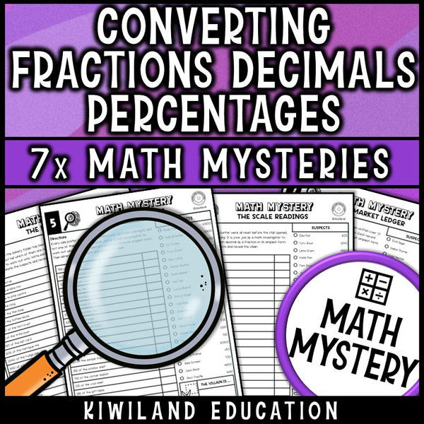 Writing percentages as fractions in simplest form, math centers activity with answer keys