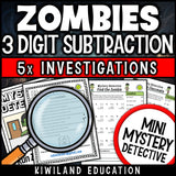 Zombie detective cases subtracting three digit numbers