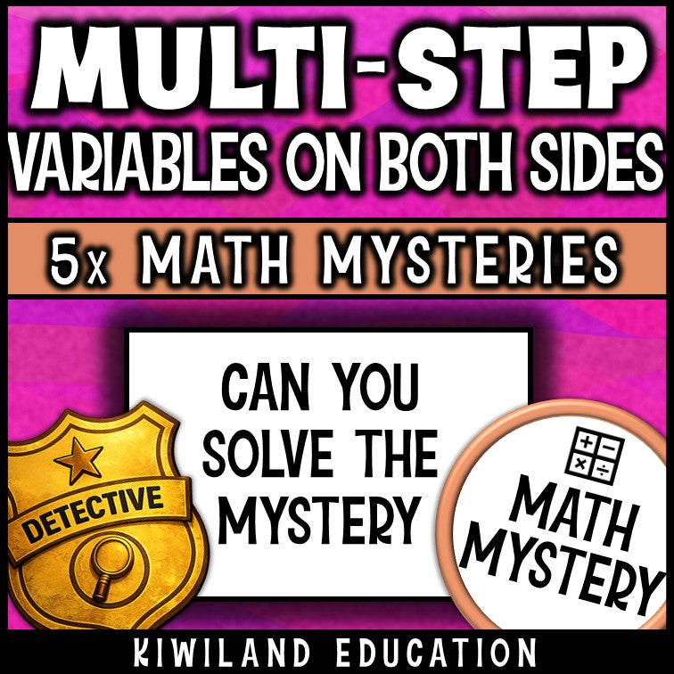 Zombie math mystery equations with brackets for sub plans and early finishers