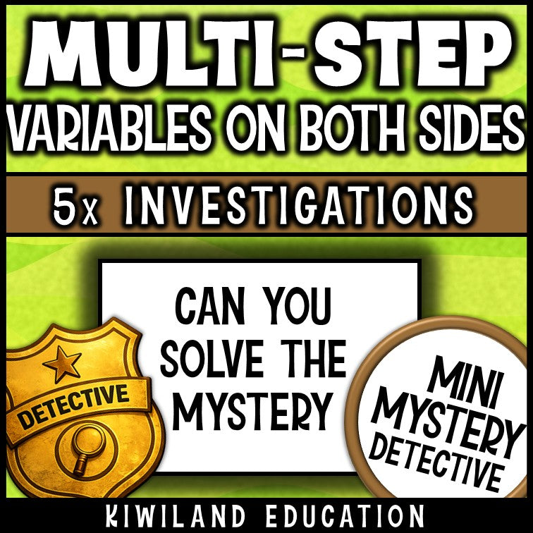 Zombie mystery detective multi step equations sub plans early finishers review