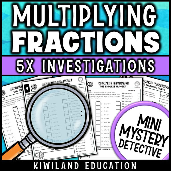 Zombie mystery detective multiplying fractions by whole numbers answer keys