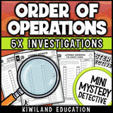 Zombie mystery detective order of operations answer keys no exponents