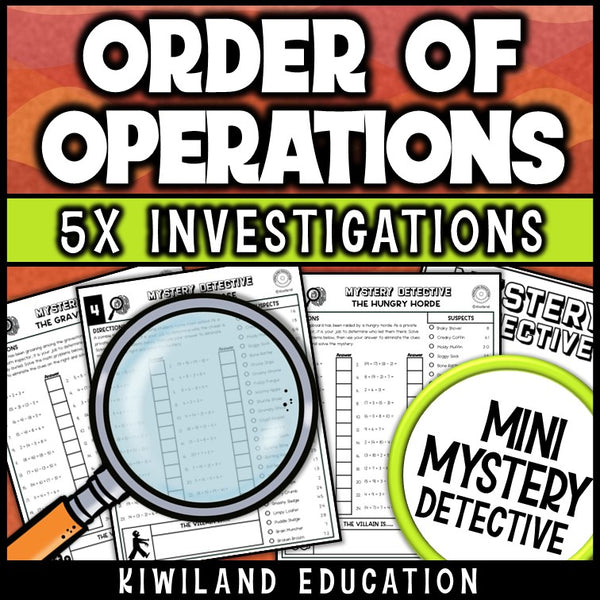 Zombie mystery detective order of operations answer keys no exponents